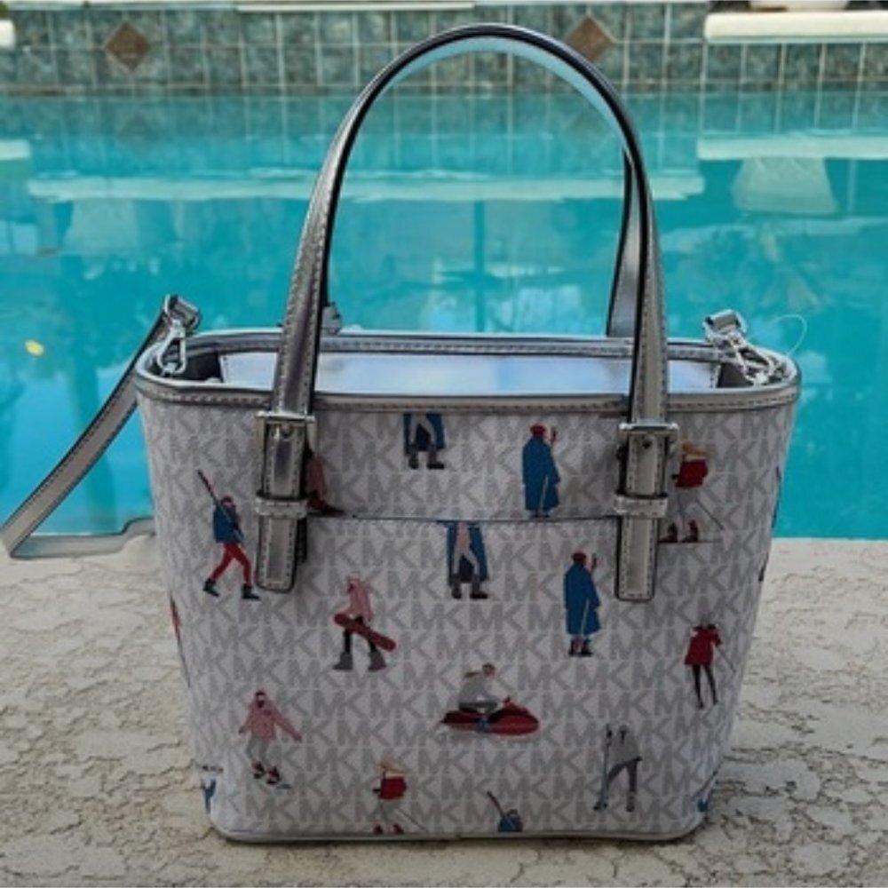 Michael Kors Jet Set Girls XS Convertible Satchel Bright White - Picture 2 of 16